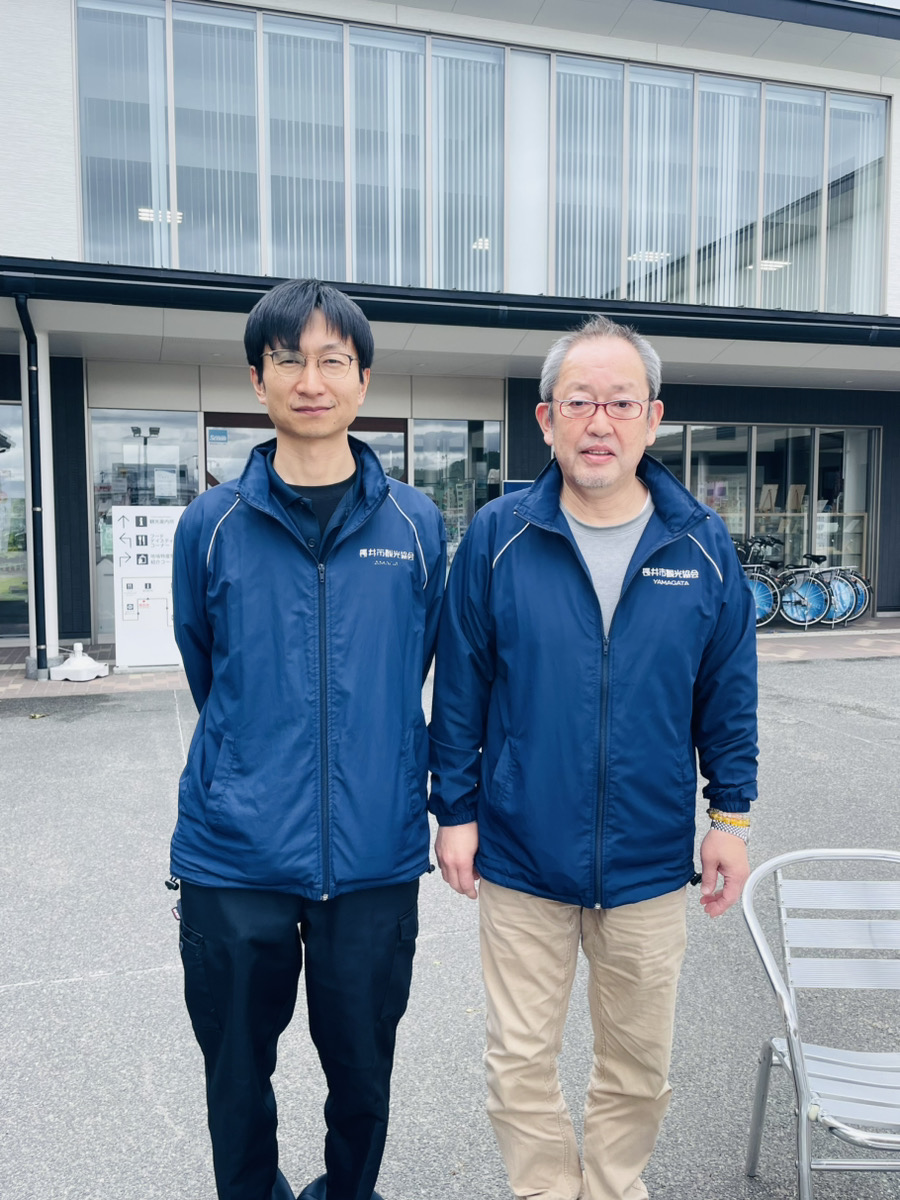 第35回ながい黒獅子まつり！長井市観光協会 今野事務局長、稲葉係長、獅子宿燻亭 渋谷さん